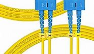 FLYPROFiber 5M OS2 SC to SC Fiber Patch Cable | Length Options: 1m-50m, 1G/10G Single Mode Duplex 9/125um SMF Fiber Optic Cable Cord LSZH 5Meter(16ft)