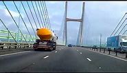 Travelling across the 'Second Severn Crossing' (motorway bridge) - from Wales to England