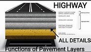 function of pavement layers / highway pavement / pavement layers in road / road construction layers