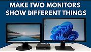 How To Make Two Monitors Show Different Things | Dual Monitor Setup