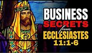 5 MIND BLOWING🤯 Business Success Secrets From Ecclesiastes 11 || Wisdom For Dominion