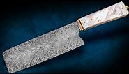 Making A Feather Damascus Chef Knife
