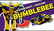 MAKE AN AUTOBOT BUMBLEBEE Paper Craft that TRANSFORMS!