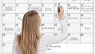 Large Dry Erase Calendar for Wall - Undated 1 Month Calendar, 40" x 30", Erasable & Reusable Laminated Calendar with 8 Round Stickers, Great Layout Calendar for Home, Office and School