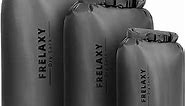 Frelaxy Waterproof Dry Bag 2 Pack/3 Pack, Lightweight Portable Dry Bags, 5L & 15L & 25L Durable Dry Sack Set Keep Gear Dry for Hiking, Camping, Boating, Backpacking, Kayaking (3 Pack - Gray)