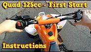 Quad 125ccm, 110cc - First Start Instructions + Test Ride Speedy RG7 from Nitro Motors