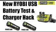 New RYOBI USB 2A/3A Lithium Battery Tests and Charger Hack