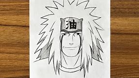 How to draw Jiraiya step by step || How to draw anime || Easy drawing ideas for beginners