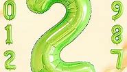 Number Balloons Green Number 2 Balloons Birthday Number Balloons 40 inch Jumbo Number Foil Helium Balloons for Birthday Party Graduation Anniversary Celebration New Year Decorations (Green 2)