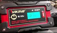 Harbor Freight - Viking 4 AMP Battery Charger Review And Demo (63350)