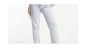 Pull&Bear Petite high waisted mom jeans in light blue | ASOS