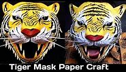 How to make Tiger Mask with Paper at Home. Tiger Mask Craft. #animalMask #tigerCostume #ckartdesign