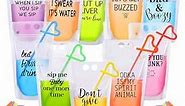 30 Sets Drink Pouches with Straws Colorful Adult Drink Bags Zipper Party Beverage Pouches Funny Drink Pouches Novelty Juice Party Pouches Translucent Stand-up Plastic Bags for Adults