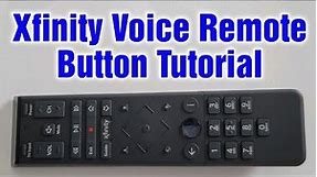 Xfinity Voice Remote Button Tutorial