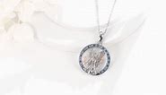 Sterling Silver Virgin Mary Guardian Angel Necklace