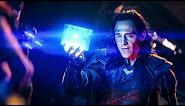 Thanos demands that Loki hand over the Tesseract, threatening to kill Thor - Avengers: Infinity War