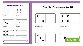 Double Dominoes to 10 Worksheet