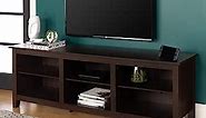 Walker Edison Wren Classic 6 Cubby TV Stand for TVs up to 80 Inches, 70 Inch, Espresso