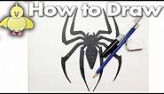 How to Draw the Spiderman Logo - Drawing Tutorial - Step by Step