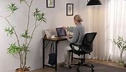 DUMOS 48 Inch Office Small Computer Desk Modern Simple Style Writing Study Work Table for Home Bedroom - Black