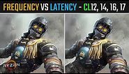 RAM Frequency vs Latency | 2666 vs 3200 vs 3600 vs 3733 MHz | 1080P, 1440P and 4K Benchmarks