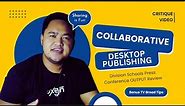 Mastering Collaborative Desktop Publishing | Division Schools Press Conference Output Analysis