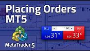 How to Place Orders on MetaTrader 5