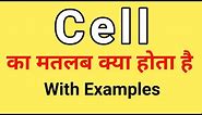 Cell Meaning in Hindi | Cell ka Matlab kya hota hai | Daily Use Words