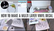 How to Make a Multi Color Vinyl Decal | Layering Vinyl using Parchment Paper and Registration Marks