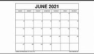 Printable June 2021 Calendar Templates with Holidays - VL Calendar
