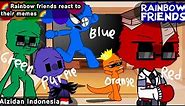 🌈🔴Red🔴,🟠Orange🟠,🟢Green🟢,🔵Blue🔵, and 🟣Purple🟣 // React To // ❤🧡💚💙💜 Rainbow friends memes ❤🧡💚💙💜🌈 S4 E6