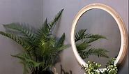 32" Round Mirrors for Wall Decor, Rustic Farmhouse Wooden Circle Mirror for Bathroom Over Sink, Distressed Decorative Mirrors for Entryway, Living Room, Vanity Hanging Mirror