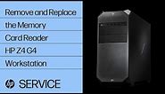 Remove and Replace the Memory Card Reader | HP Z4 G4 Workstation | HP
