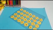 making sticky paper emojis for child #diy #emoji #artandcraftwithlaveeza