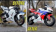 REBUILDING a WRECKED HONDA CBR 600RR (Start-Finish Timelapse)