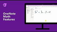 How to use OneNote Math Features
