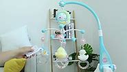 AYMZ Baby Musical Crib Mobile with Timing Function Projector and Lights,Hanging Rotating Rattles and Remote Control Music Box,Toy for Infants 0-18 Months