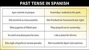Past Tense in Spanish