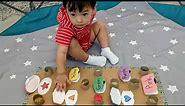 Peek-A-Boo Sensory Board for Toddlers | DIY Baby Wipes Lids Activity Board | Busy Boards for Kids