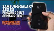 Fingerprint Sensor of Samsung A53 5G: How Good is It? | Screen Protector & Liquid Reliability Test