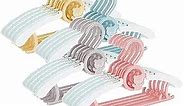 HGYZE Baby Nursery Closet Hangers, Ultra-Thin Non-Slip Laundry Infant Pant Hangers for Newborn Clothes - 20pcs Colorful Gifts - Adjustable Children Coat Hanger for Girl Boy Toddler Kids Child