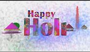 Wish You Very Very Happy Colorful Holi 3D animated Greeting by Amrut infomedia ltd.HD