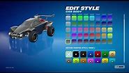 How to Change and Customize Car in Fortnite - Rocket Racing Color, Decals, Wheels, Presets