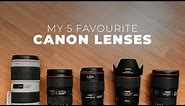 My 5 Favourite Canon EF Lenses (with photo examples)