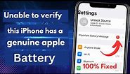 Important Battery Message iPhone 11/12/13/14 Pro Max | iPhone X Xs Max XR/ iPhone 6/6s/ 7/8 Plus Fix