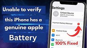 Important Battery Message iPhone 11/12/13/14 Pro Max | iPhone X Xs Max XR/ iPhone 6/6s/ 7/8 Plus Fix