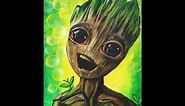 How to paint Baby Groot Step by step About Face #GrootDanceBomb | TheArtSherpa