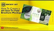 How to create a A4 Tri-fold brochure | Photoshop Mockup