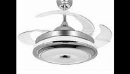 How To Assemble & Install 4 Retractable Blades Decorative Modern Chandelier Ceiling Fans