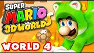 Super Mario 3D World - World 4 100% (Nintendo Wii U Gameplay Walkthrough)